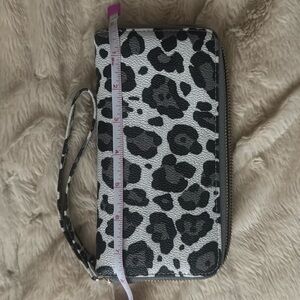 Zebra Print Zip Around Long Wallet
